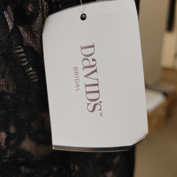 BLACK LACE EVENING DRESS BY IGNITE EVENINGS BY CAROLLIN SIZE 18 NWT - Picture 7 of 11